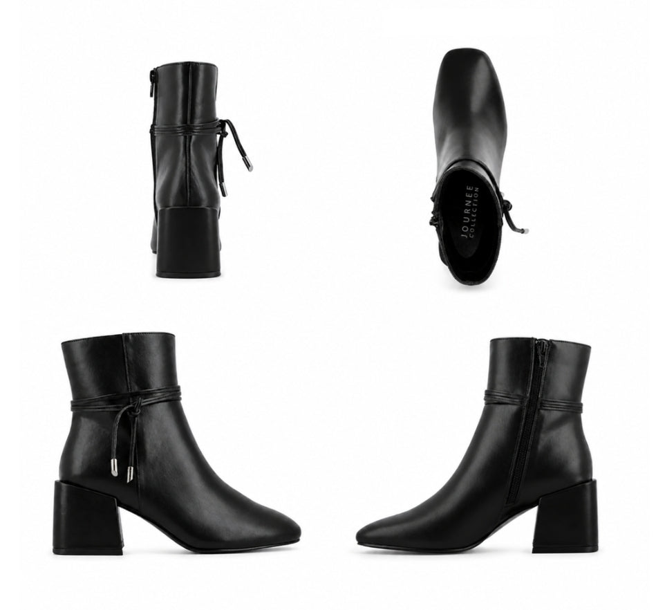 Wild Pair Trinityy Pointed-Toe Pull-On K Black Smooth 9M