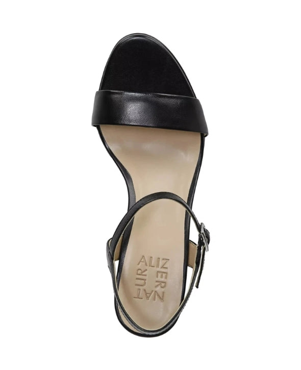 Naturalizer Womens Bristol Block Heel Dre Black Smooth Faux Leather 9.5W