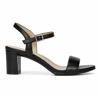 Naturalizer Womens Bristol Block Heel Dre Black Smooth Faux Leather 9.5W