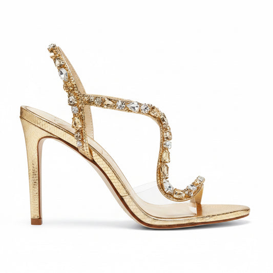 Jessica Simpson Jaycin Evening Heels Gold Metallic