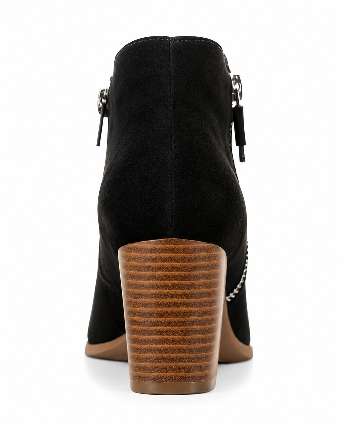 Style Co Masrinaa Block-Heel Ankle Boot Black Microsuede 6M