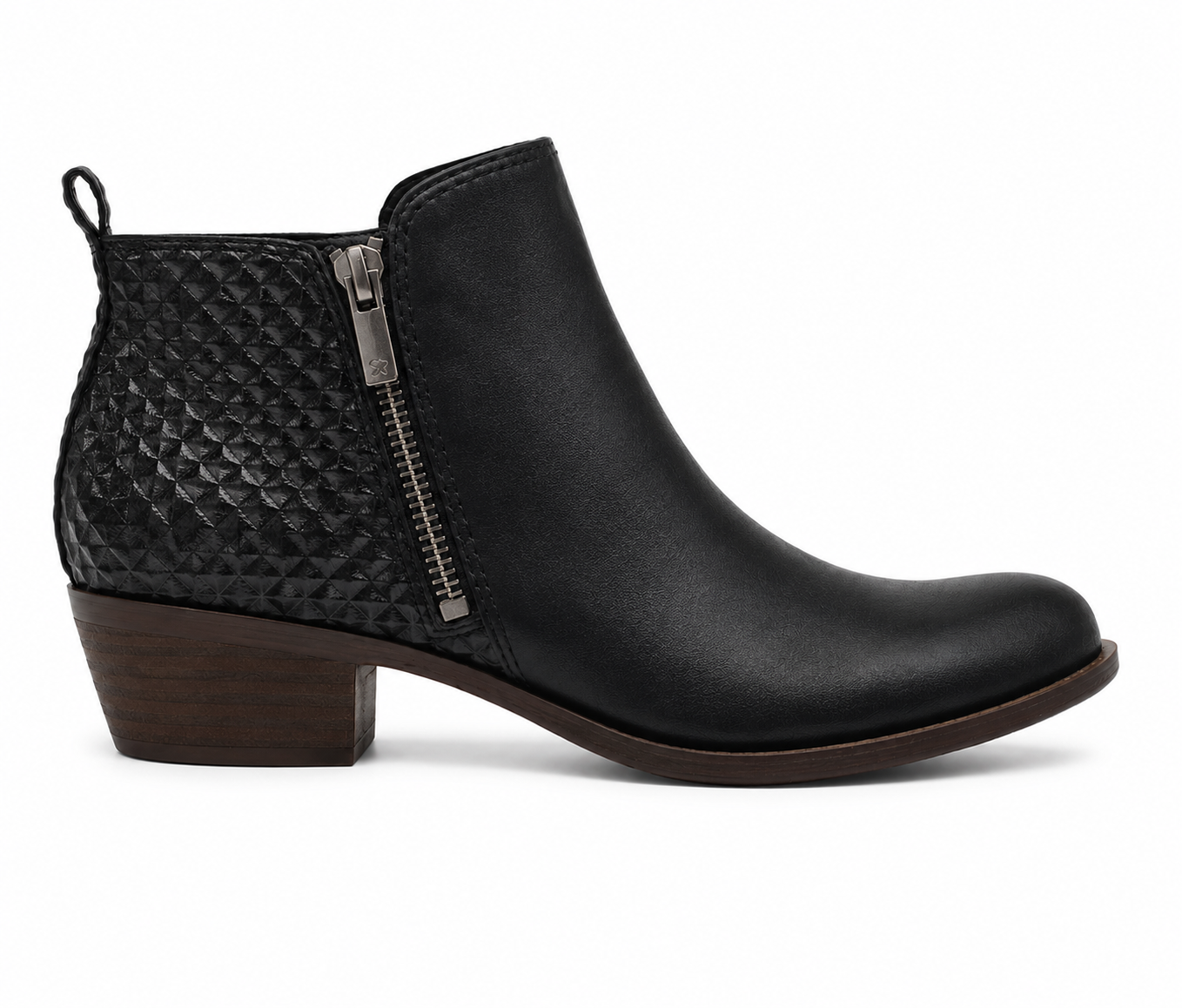 Lucky Brand Basel Booties Black Diamond Leather 7.5M