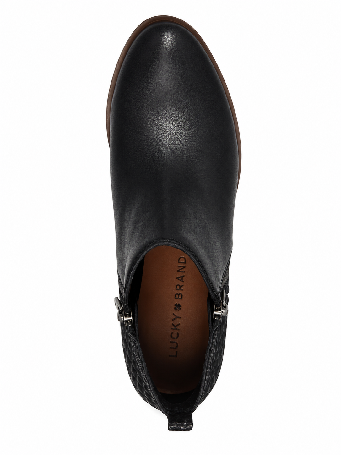 Lucky Brand Basel Booties Black Diamond Leather 7.5M