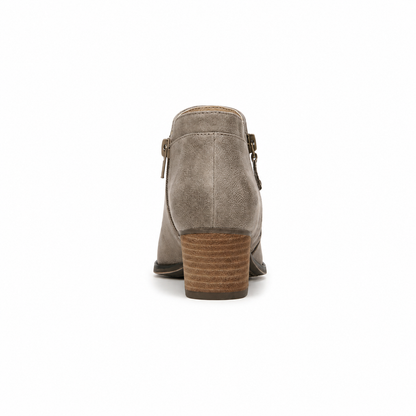LifeStride Blake Zip Booties Ash Faux Leather 7.5W