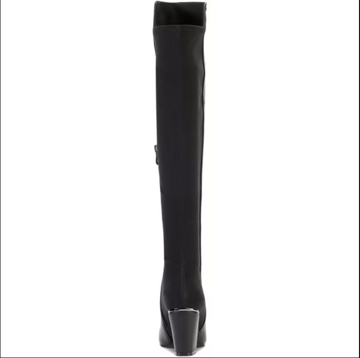 DKNY Women's Cilli Square-Toe Knee- Black 8.5M