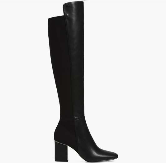 DKNY Women's Cilli Square-Toe Knee- Black 8.5M