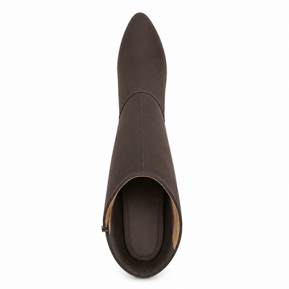 LifeStride Gracie Dress Boots Brown Microsuede 6.5W
