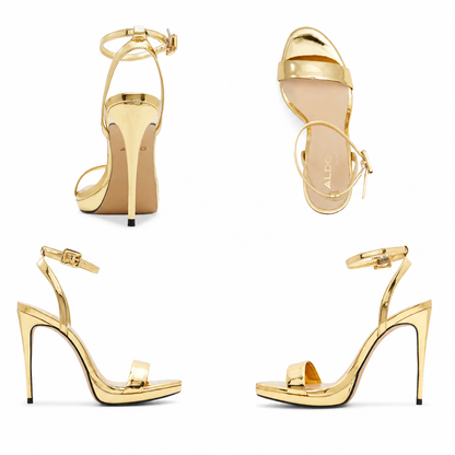 ALDO Kat Two-Piece Platform Gold Metallic