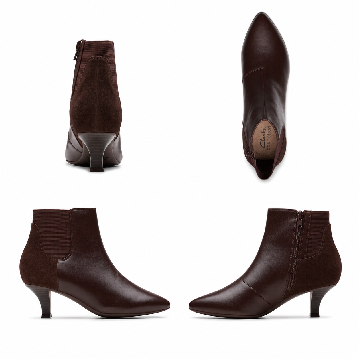 Clarks Women's Collection Kepley Dark Brown Leather 10M