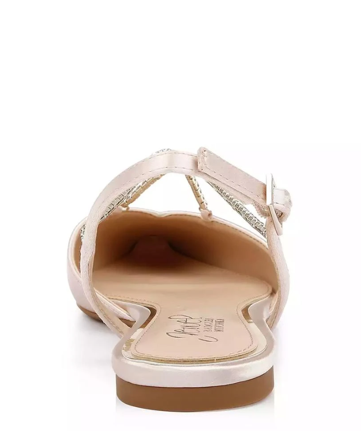 Jewel Badgley Mischka Women's Champagne Satin 8.5M