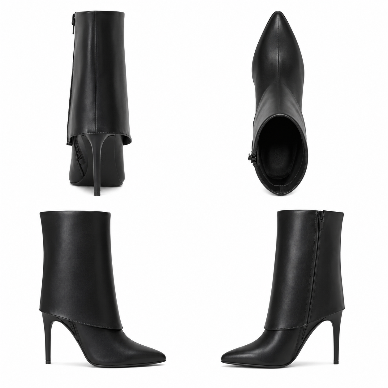 I.N.C. International Concepts Womens Sabeel Cuff Booties Black Smooth 7.5M