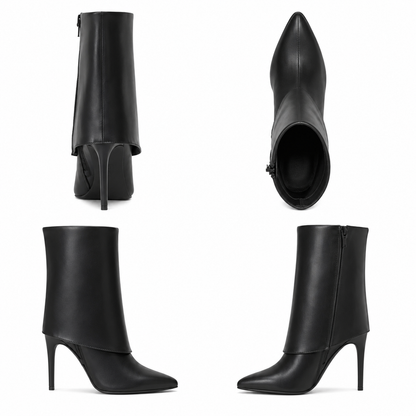 I.N.C. International Concepts Womens Sabeel Cuff Booties Black Smooth 7.5M