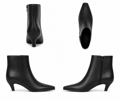 I.N.C. International Concepts Women's Sareya Mid-Heel Bootie Black Smooth 8M
