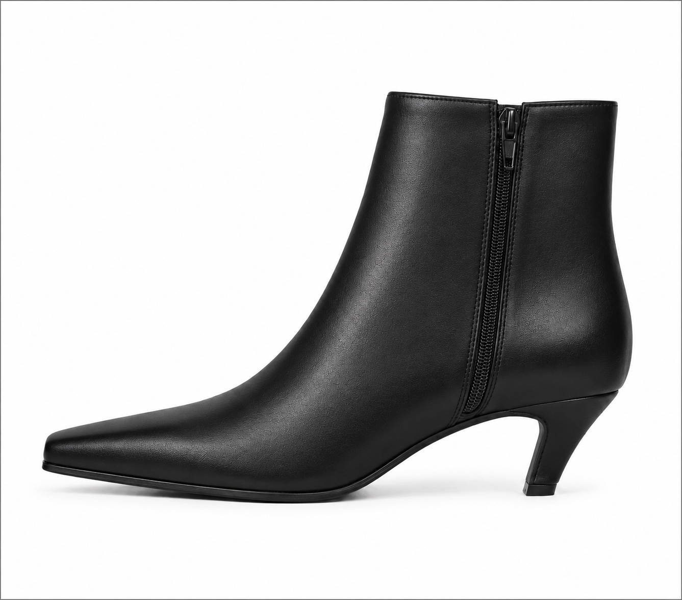 I.N.C. International Concepts Women's Sareya Mid-Heel Bootie Black Smooth 8M