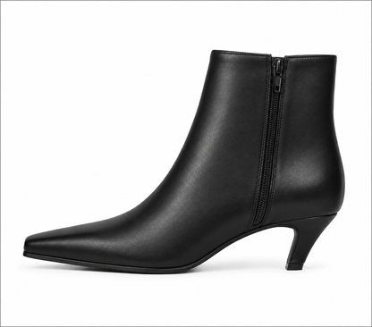 I.N.C. International Concepts Women's Sareya Mid-Heel Bootie Black Smooth 8M