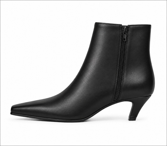 I.N.C. International Concepts Women's Sareya Mid-Heel Bootie Black Smooth 8M