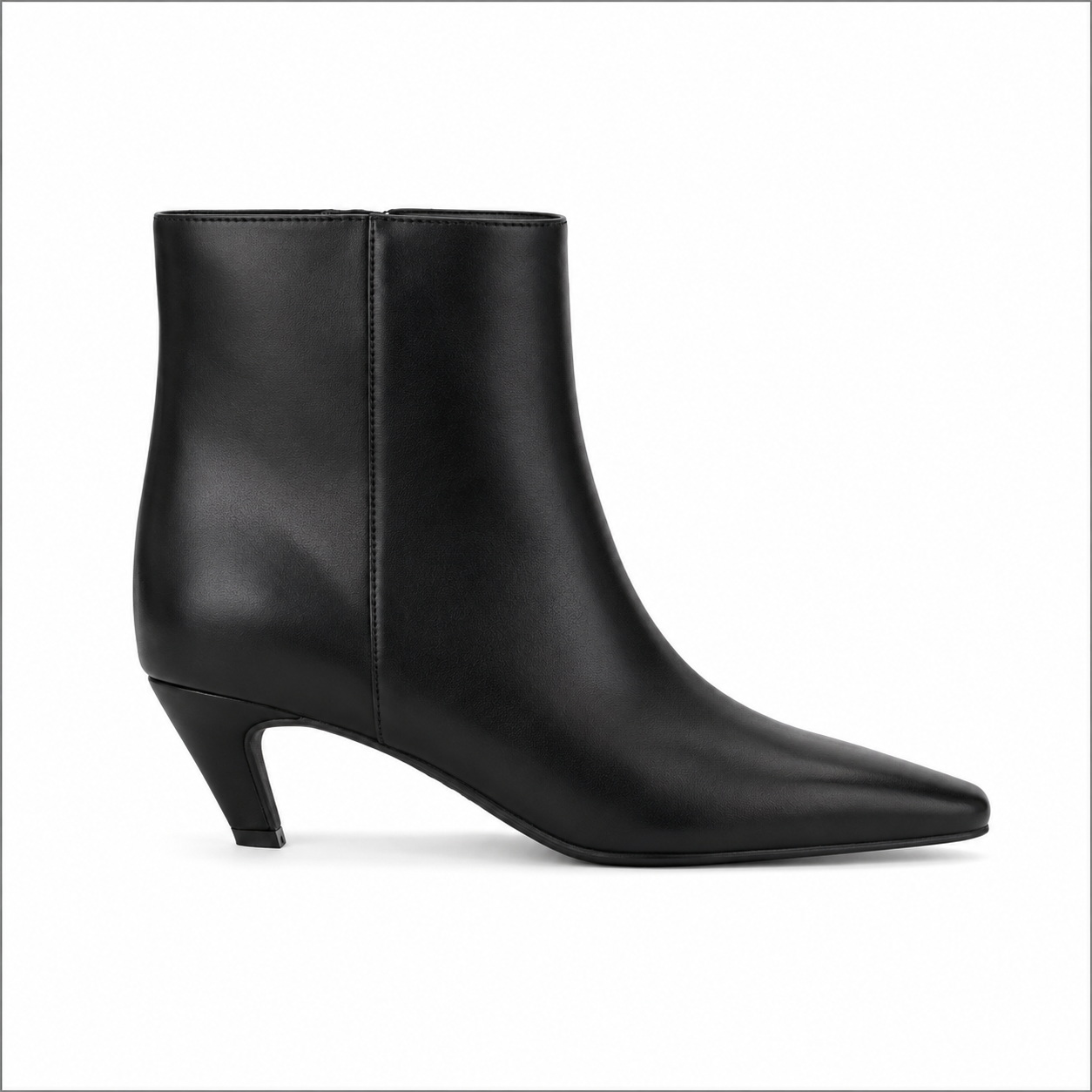 I.N.C. International Concepts Women's Sareya Mid-Heel Bootie Black Smooth 8M