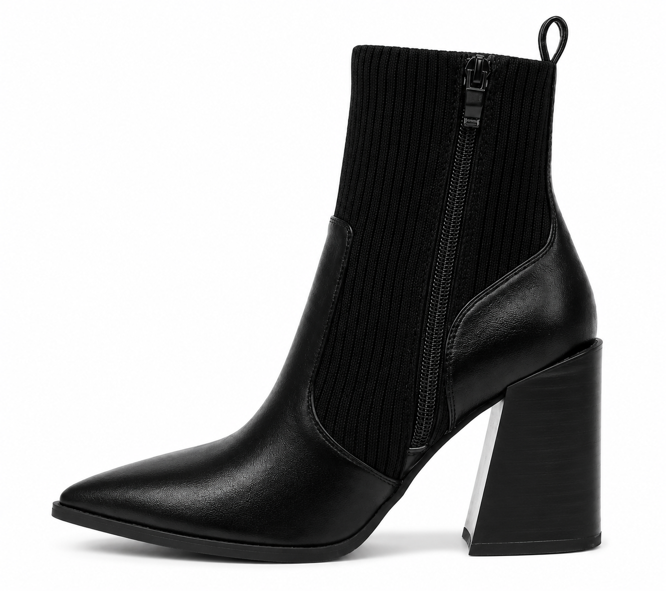 Wild Pair Trinityy Pointed-Toe Pull-On K Black Smooth 9M
