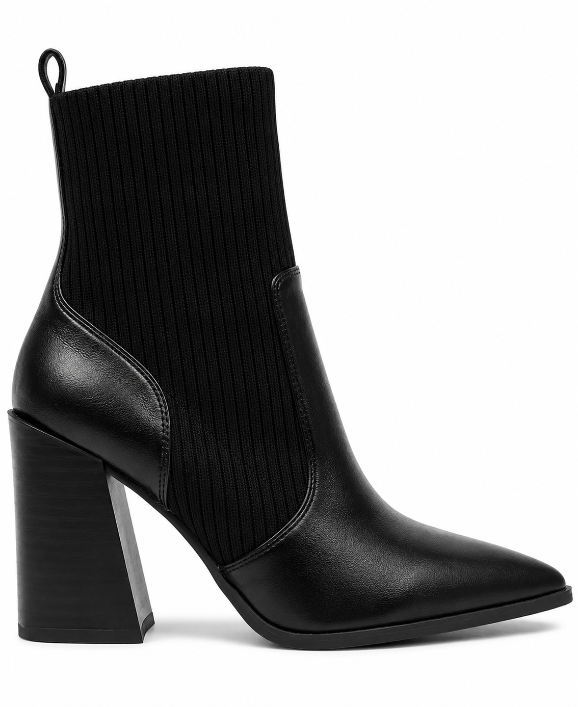 Wild Pair Trinityy Pointed-Toe Pull-On K Black Smooth 9M